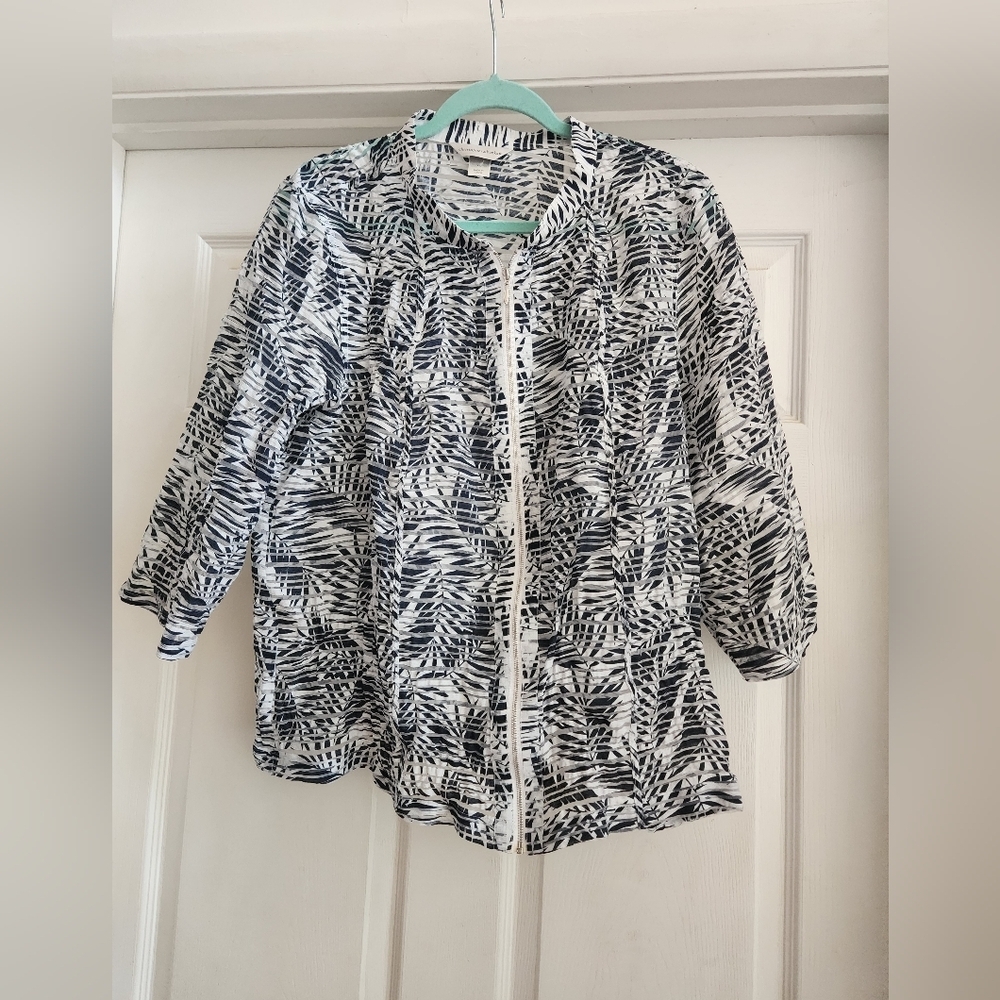 Christopher & Banks Womens Lightweight Zip Up Jacket XL